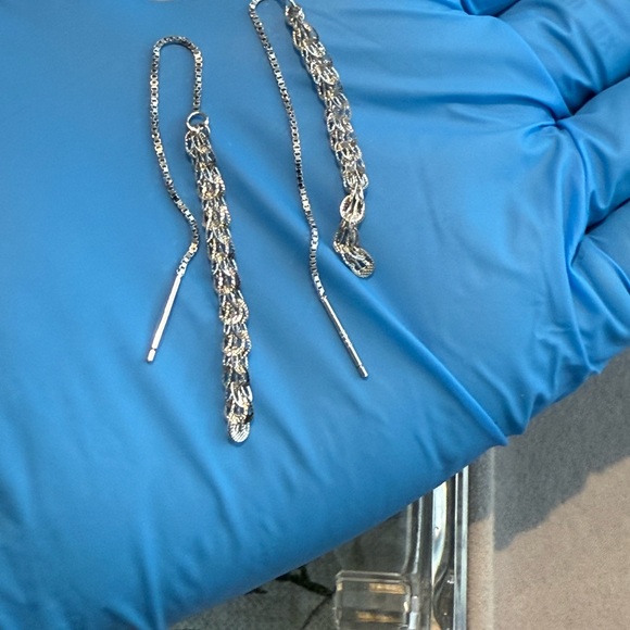 Elegant Sterling Silver 925 Drop Earrings - Picture 4 of 7